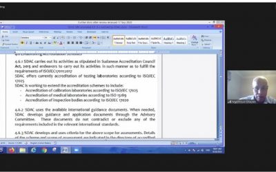An Online training course for Sudanese accreditation council (SDAC) ‎employees on the management system